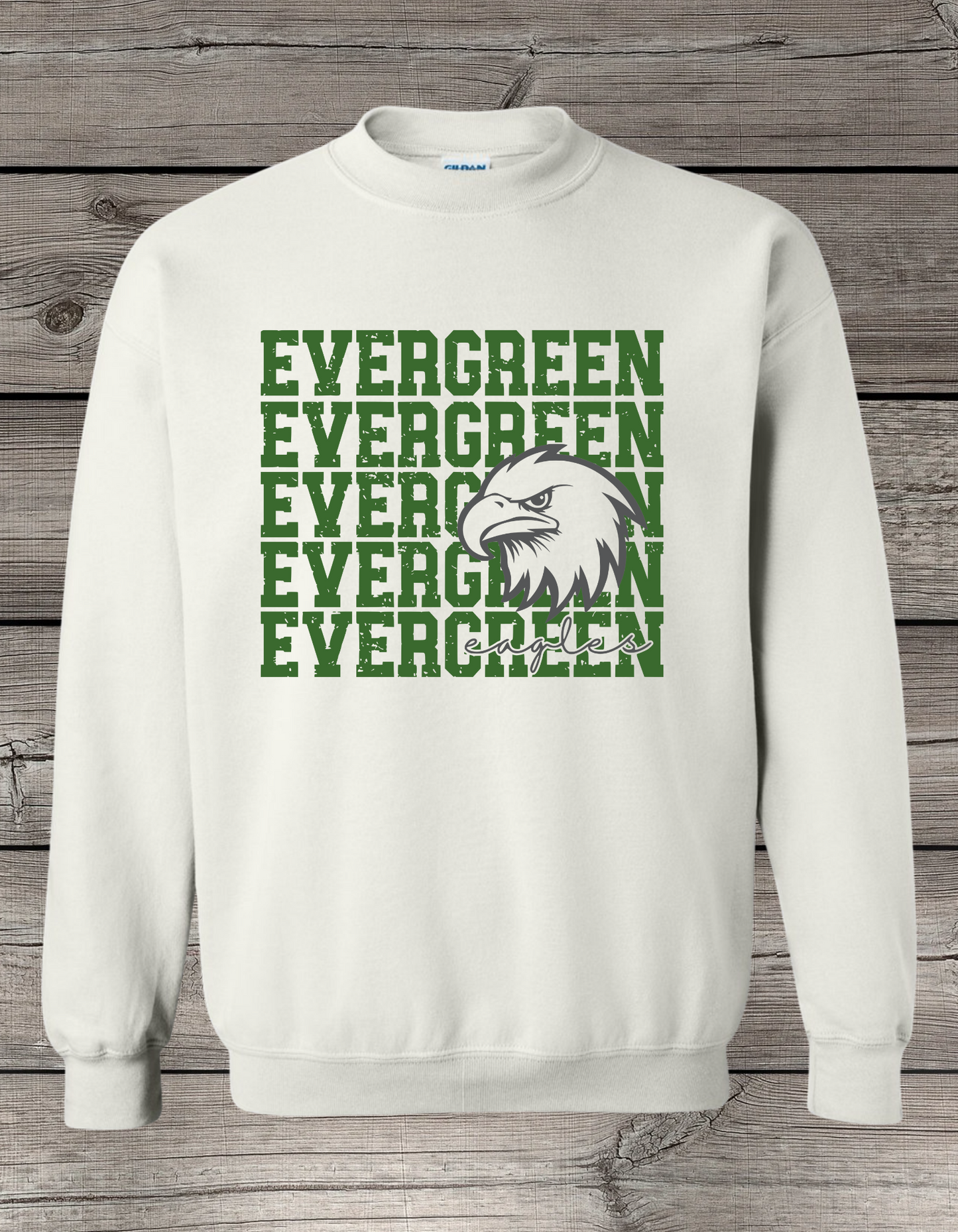 Evergreen Eagles Logo Tee, Crewneck, & Hoodie – Youth & Adult Sizes | School Spirit Wear
