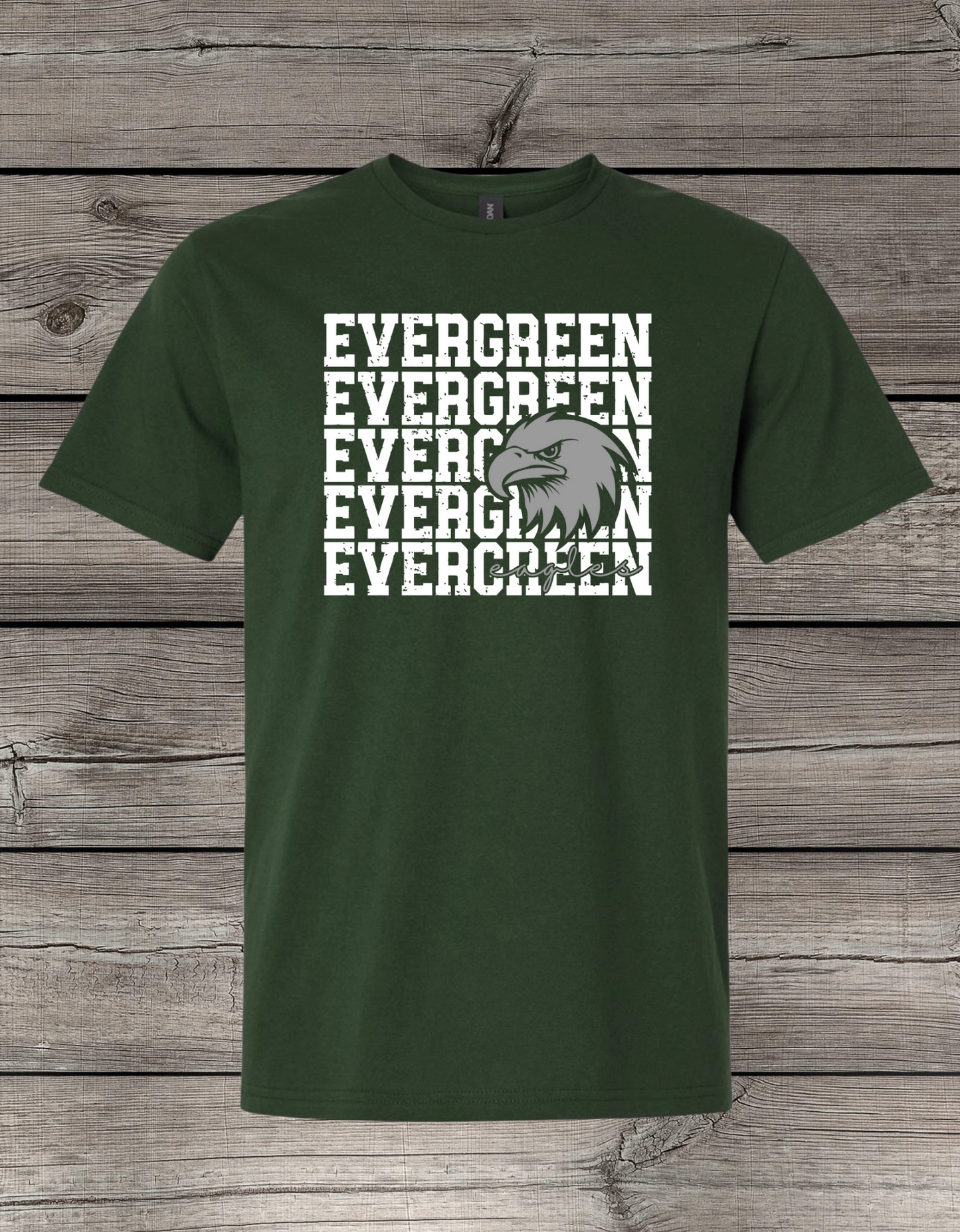 Evergreen Eagles Logo Tee, Crewneck, & Hoodie – Youth & Adult Sizes | School Spirit Wear