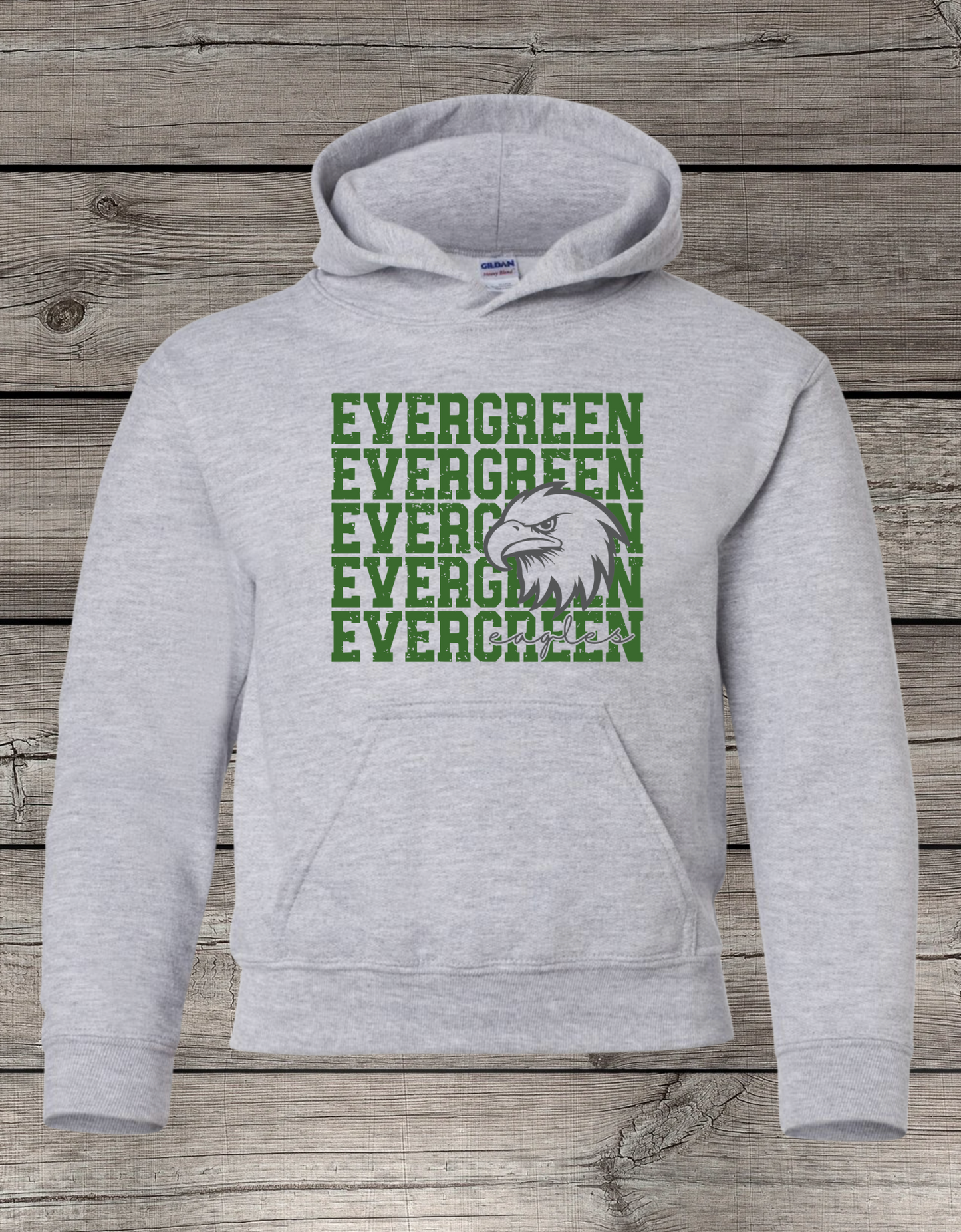 Evergreen Eagles Logo Tee, Crewneck, & Hoodie – Youth & Adult Sizes | School Spirit Wear