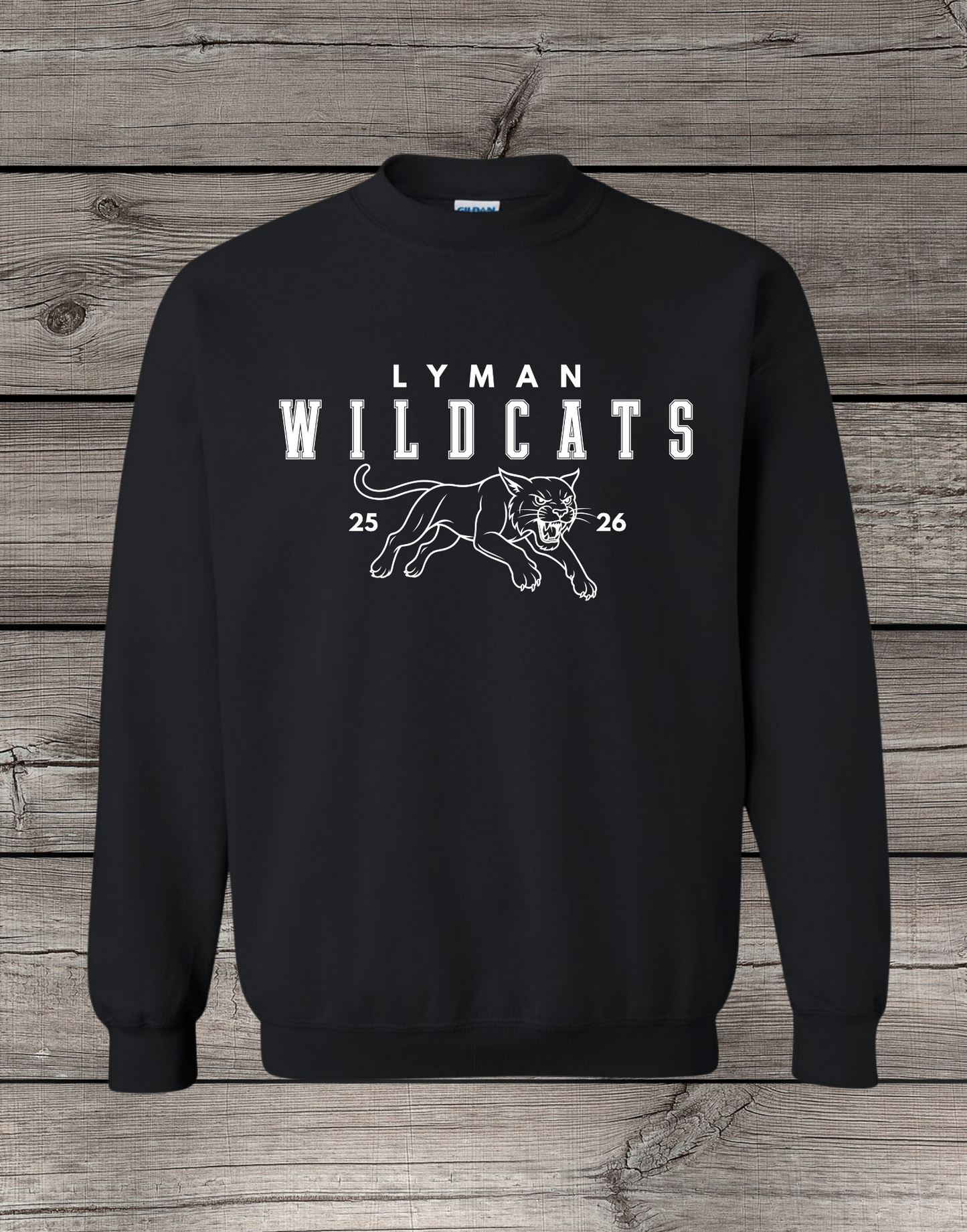 Lyman Wildcats Crewneck Sweatshirt | School Spirit Wear | Youth & Adult Sizes | Lyman Wildcats 25/26