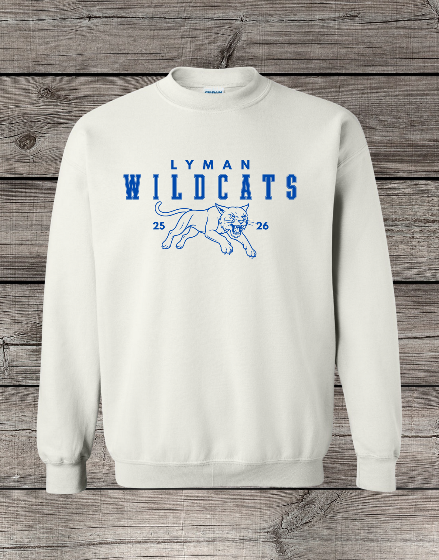 Lyman Wildcats Crewneck Sweatshirt | School Spirit Wear | Youth & Adult Sizes | Lyman Wildcats 25/26