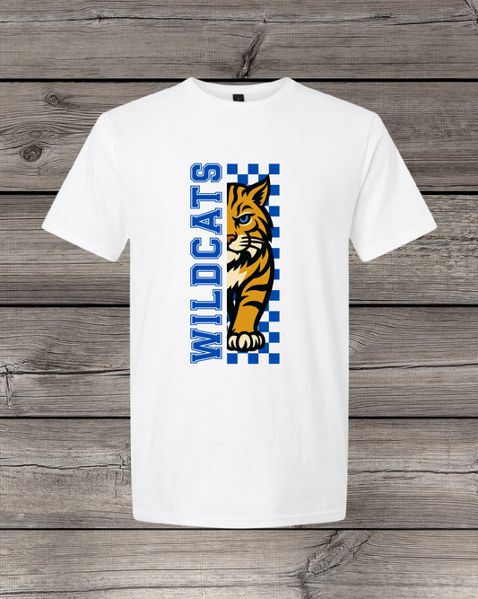 Lyman Wildcats T-Shirt | School Spirit Wear | Youth & Adult Sizes | Wildcats Checkered