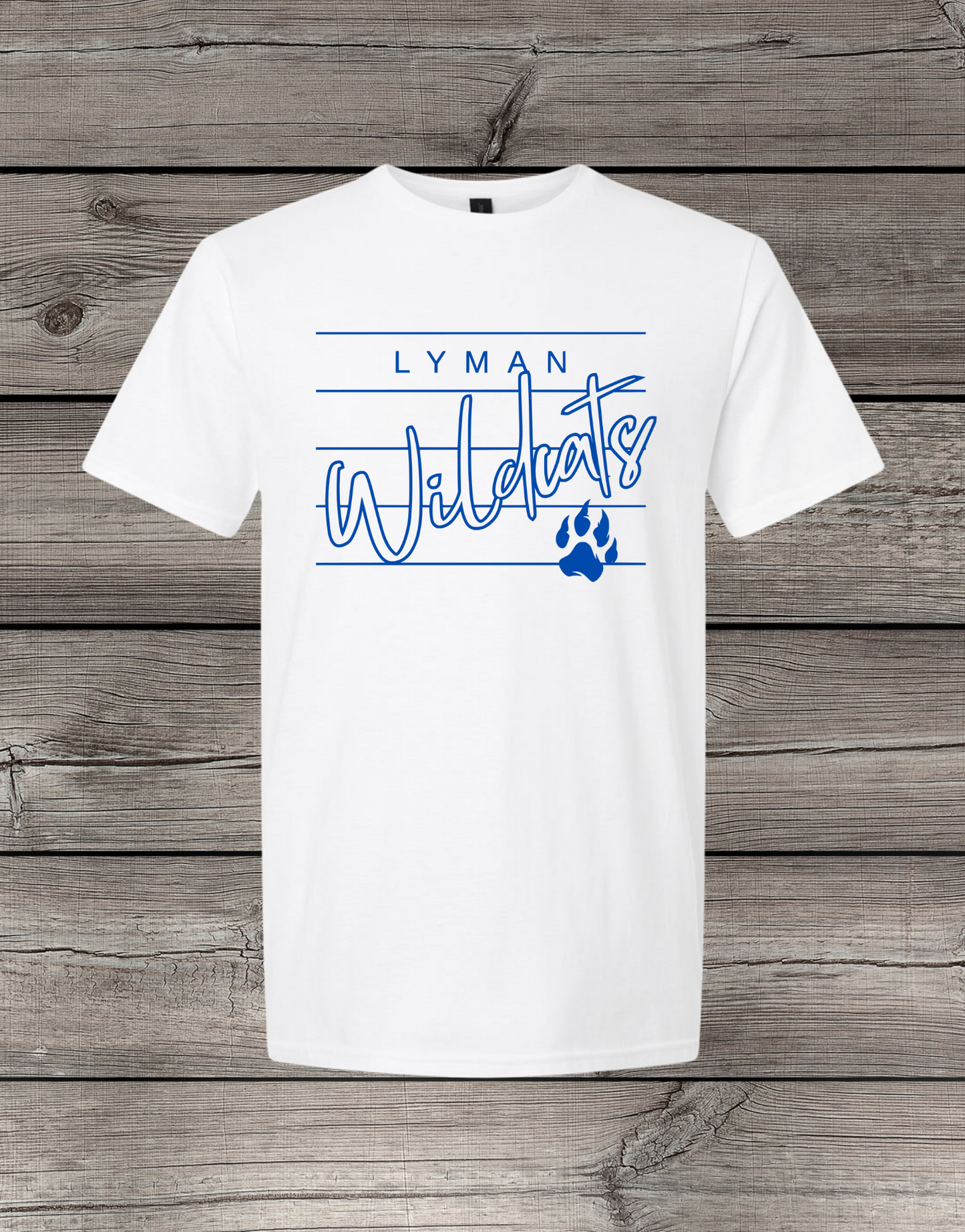 Lyman Wildcats T-Shirt | School Spirit Wear | Youth & Adult Sizes | Wildcats Lined
