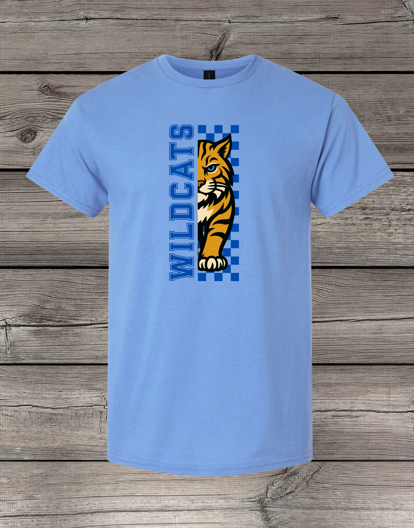 Lyman Wildcats T-Shirt | School Spirit Wear | Youth & Adult Sizes | Wildcats Checkered