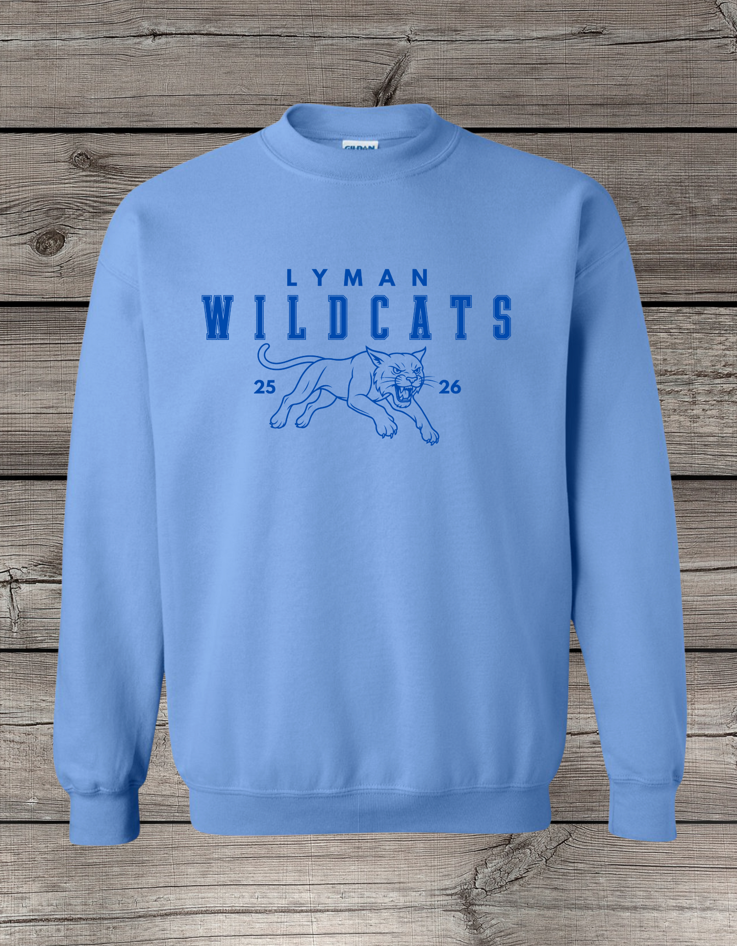 Lyman Wildcats Crewneck Sweatshirt | School Spirit Wear | Youth & Adult Sizes | Lyman Wildcats 25/26