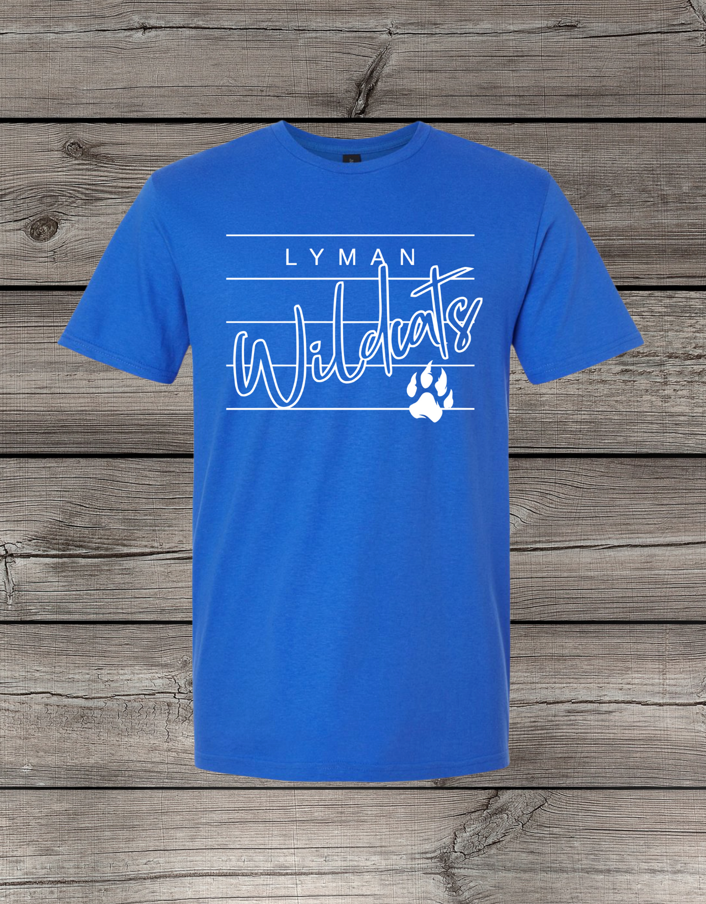 Lyman Wildcats T-Shirt | School Spirit Wear | Youth & Adult Sizes | Wildcats Lined