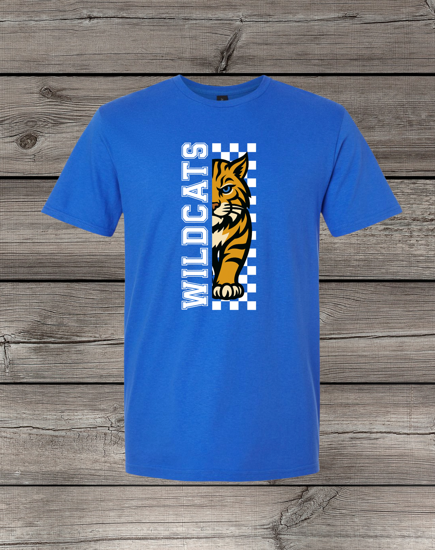 Lyman Wildcats T-Shirt | School Spirit Wear | Youth & Adult Sizes | Wildcats Checkered