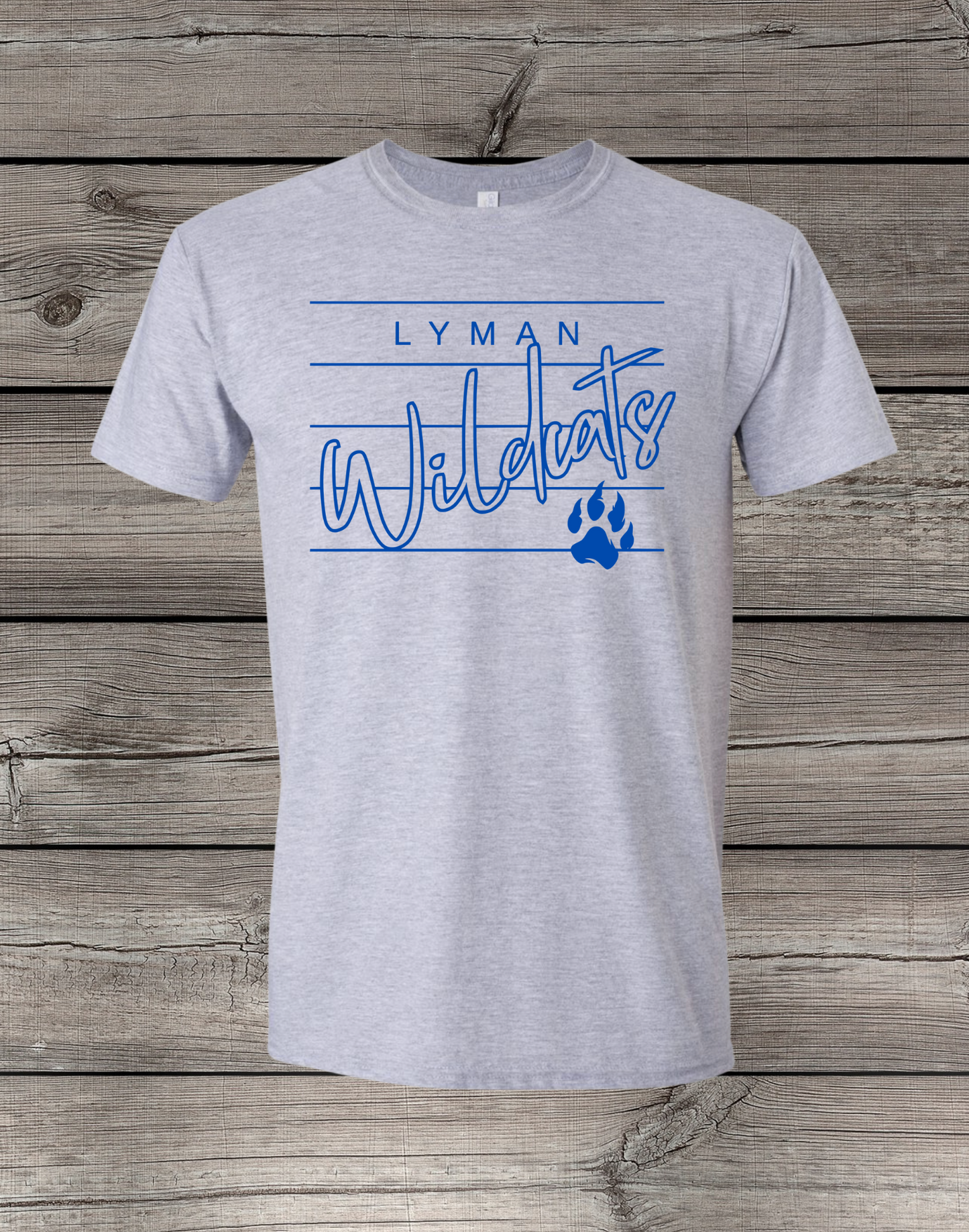 Lyman Wildcats T-Shirt | School Spirit Wear | Youth & Adult Sizes | Wildcats Lined