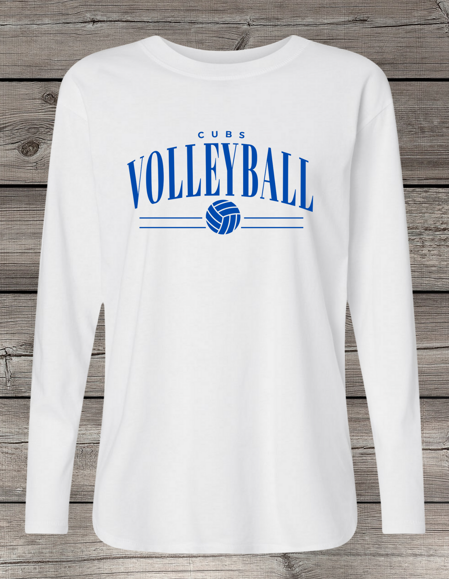Cubs or Kodiaks Volleyball Long Sleeve Tee | Spirit Wear | CUBS/KODIAKS Lined