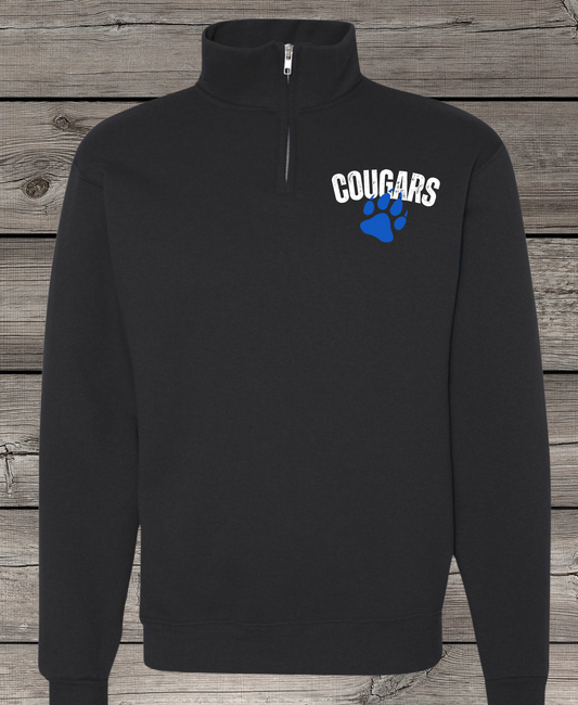 Cougars ¼ Zip Pullover – Central Cougars Paw