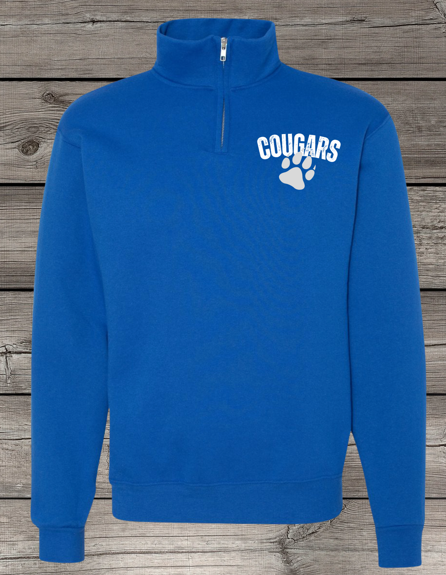 Cougars ¼ Zip Pullover – Central Cougars Paw