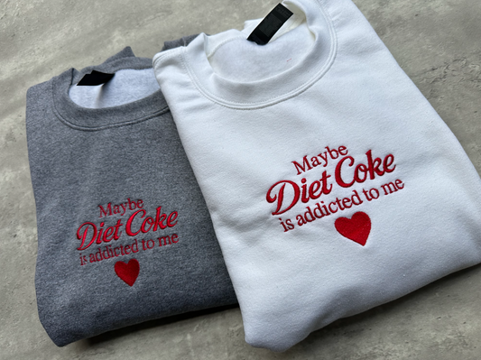 Embroidered Crewneck - Diet Soda Addict