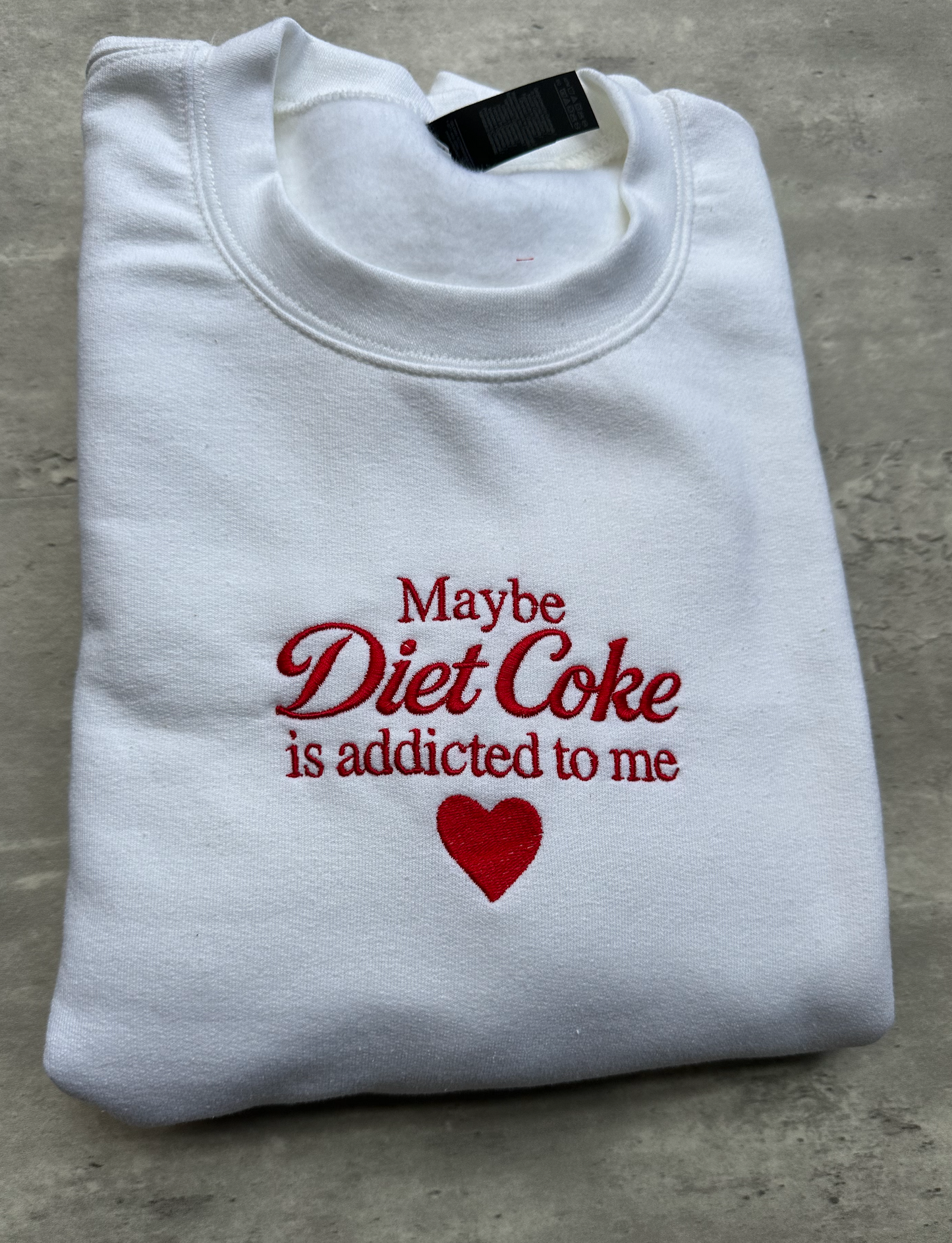 Embroidered Crewneck - Diet Soda Addict