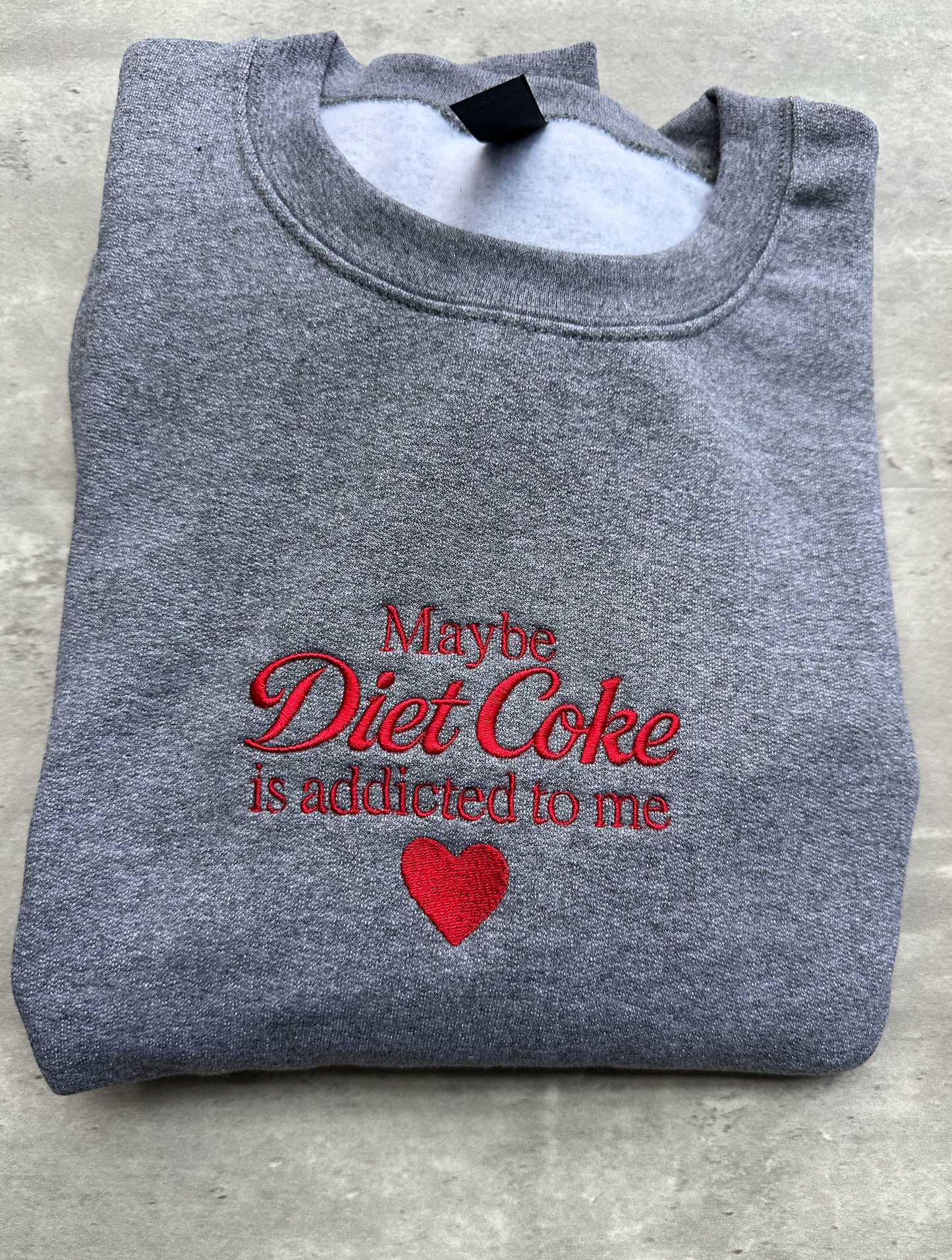 Embroidered Crewneck - Diet Soda Addict