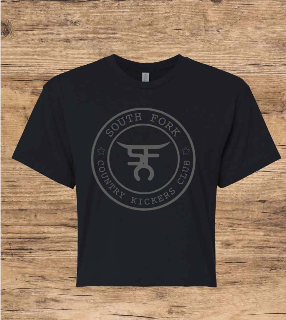 South Fork Country Kickers Crop Monochromatic T-Shirt