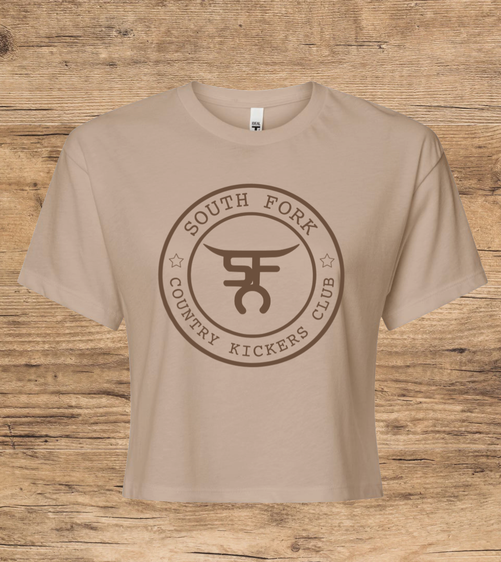South Fork Country Kickers Crop Monochromatic T-Shirt