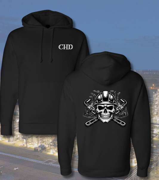 Refinery Operator Skull Hoodie - Custom Unit Acronym