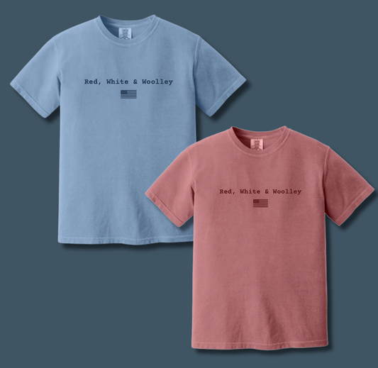 Red, White and Woolley T-Shirt - Unisex Sizing - 4th of July - Monochromatic