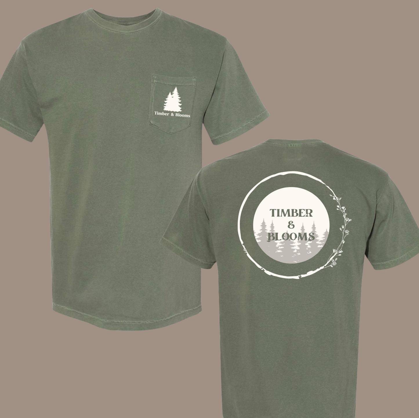 Timber & Bloom Comfort Colors® Pocket Tee