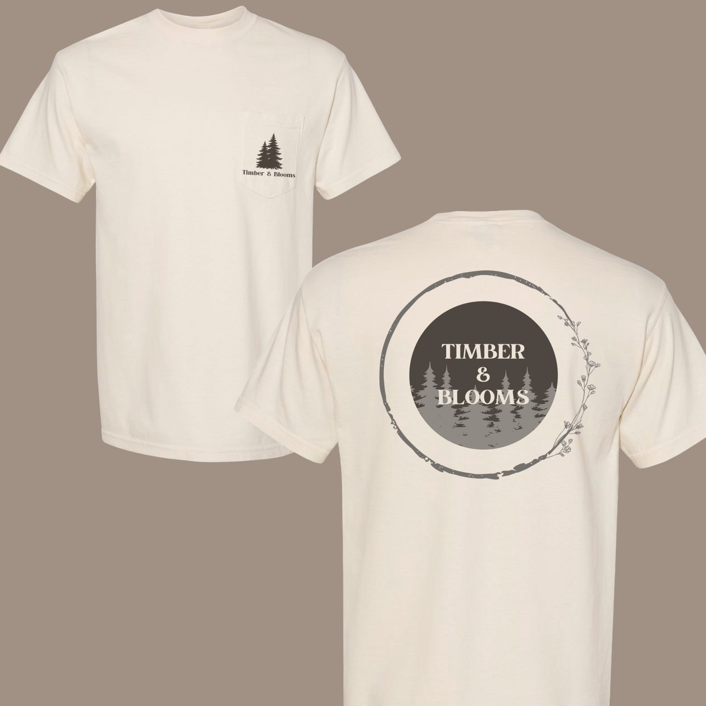 Timber & Bloom Comfort Colors® Pocket Tee