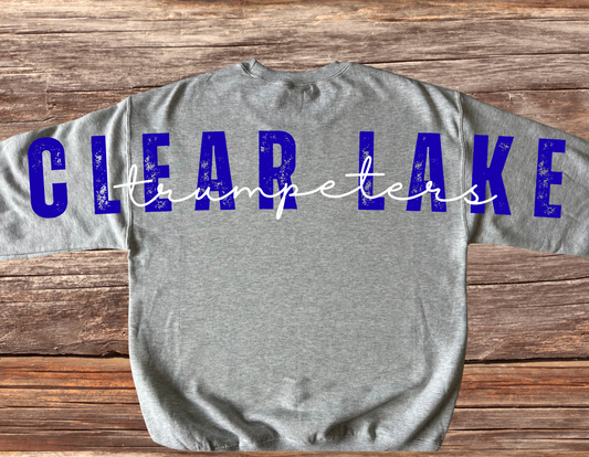 Clear Lake Trumpeters Large Back Design Crewneck