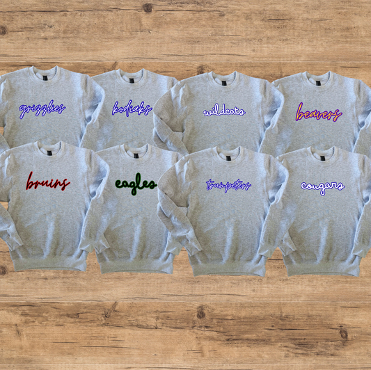 Simple School Mascot Crewneck + Hoodie