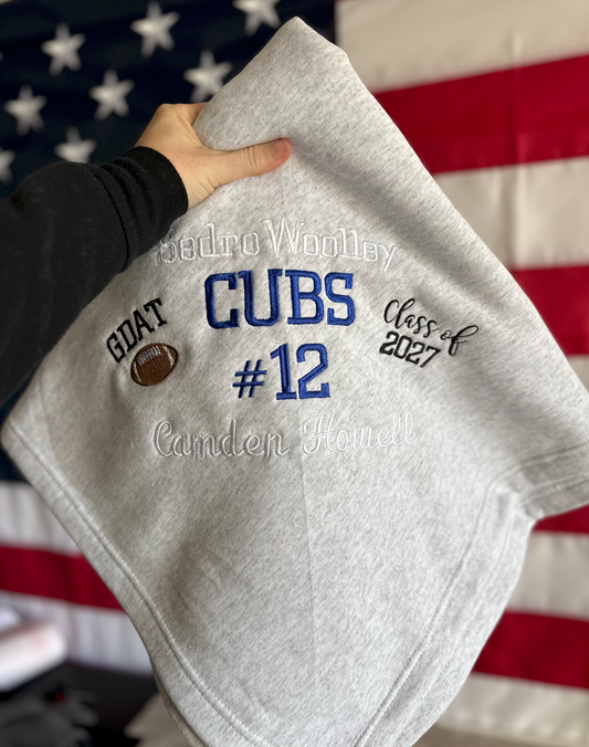 Personalized Embroidered Senior Blanket