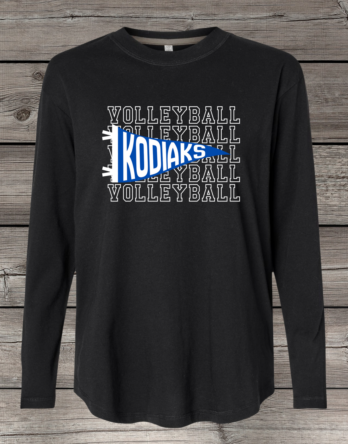 Cubs or Kodiaks Volleyball Long Sleeve Tee | Spirit Wear | CUBS/KODIAKS Pennant