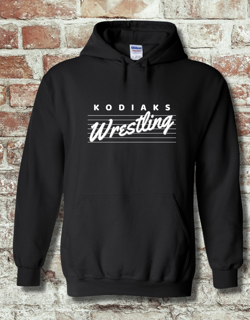 Kodiak Wrestling T-Shirt/Hoodie/Crewneck - Black, Graphite Heather or Royal Blue