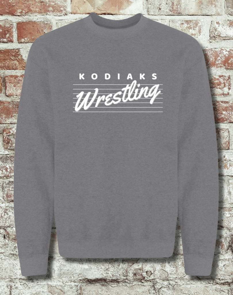 Kodiak Wrestling T-Shirt/Hoodie/Crewneck - Black, Graphite Heather or Royal Blue