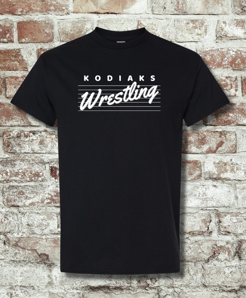 Kodiak Wrestling T-Shirt/Hoodie/Crewneck - Black, Graphite Heather or Royal Blue