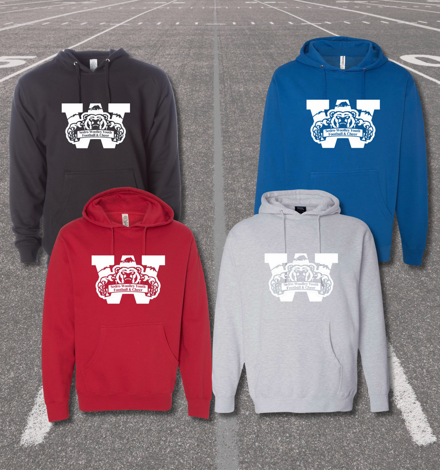 Sedro-Woolley Youth Football & Cheer Mid Weight Hooded Sweatshirt