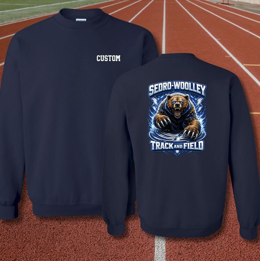 Cascade Middle School Track & Field Crewneck Sweatshirt- Custom Name Option