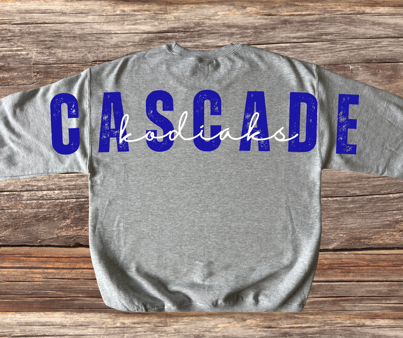 Cascade Kodiaks Large Back Design Crewneck