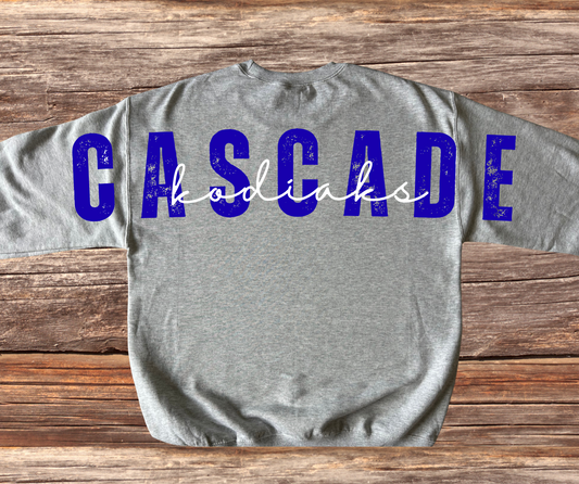 Cascade Kodiaks Large Back Design Crewneck