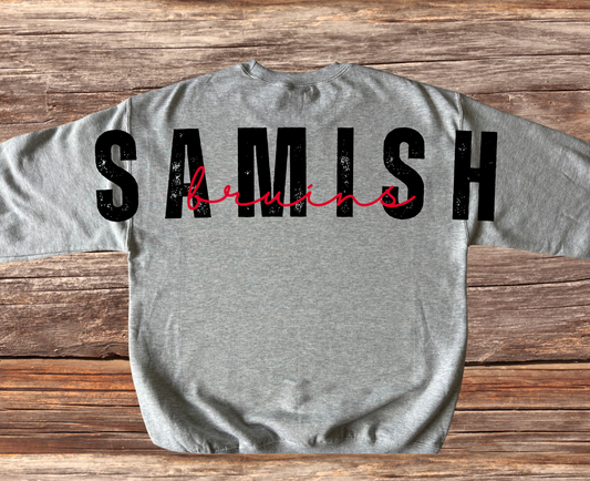 Samish Bruins Large Back Design Crewneck