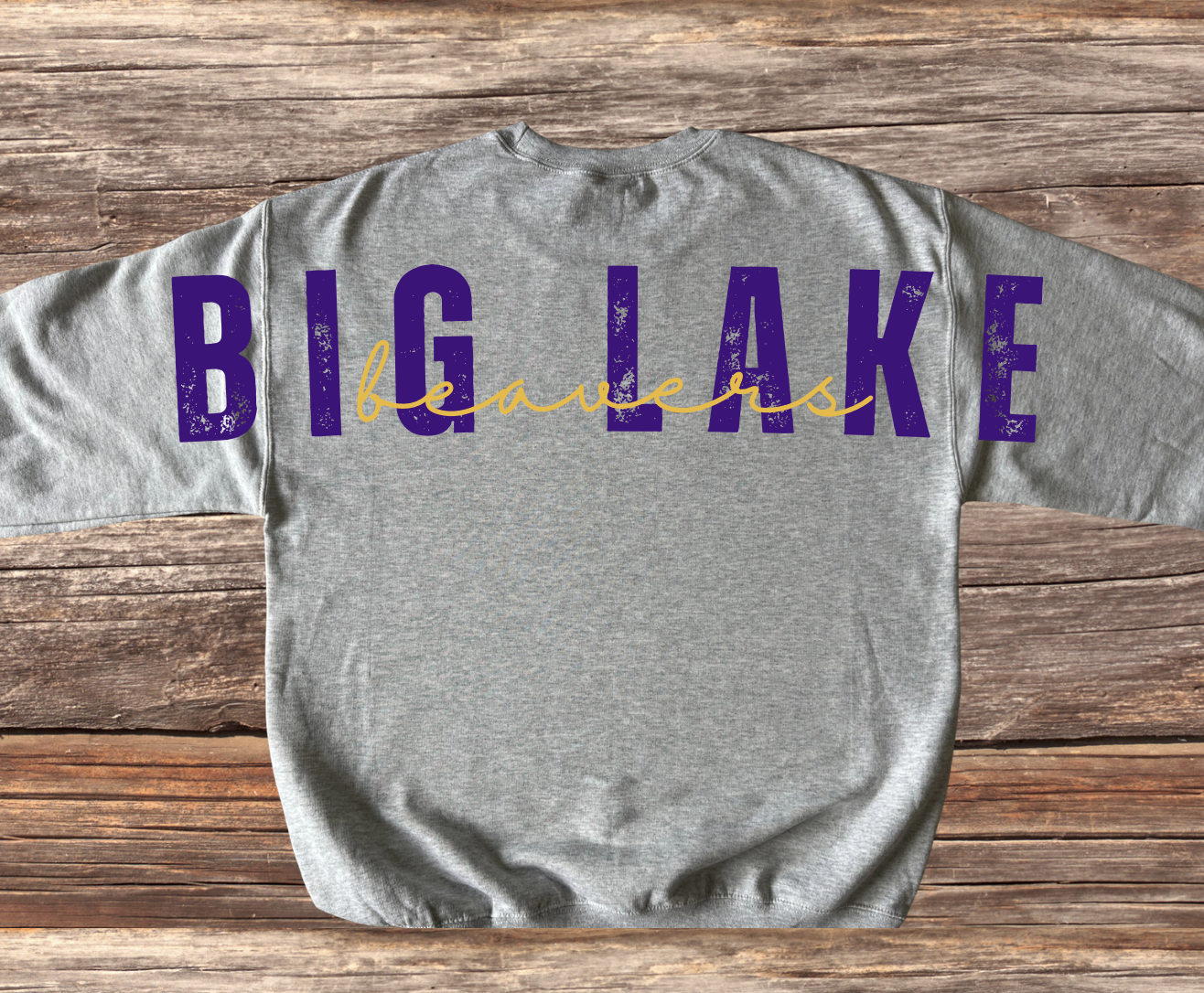 Big Lake Beavers Large Back Design Crewneck