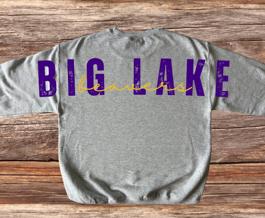Big Lake Beavers Large Back Design Crewneck