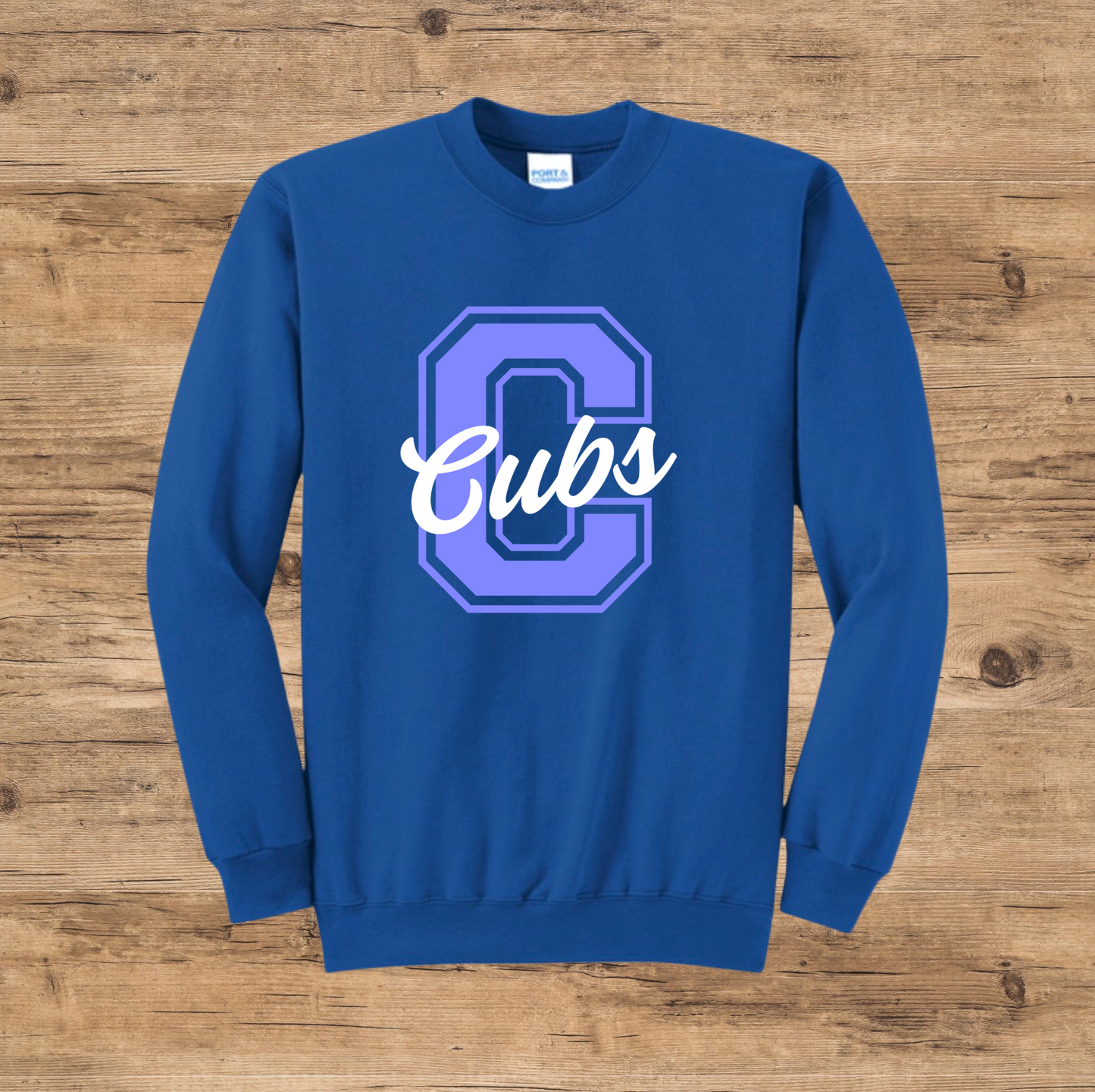 Varsity Letter Mascot Tee + Crewneck