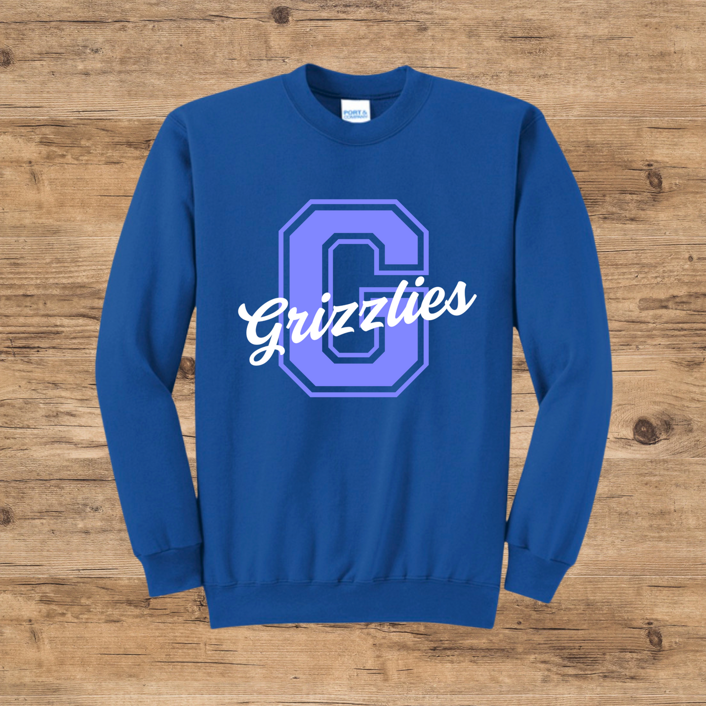 Varsity Letter Mascot Tee + Crewneck