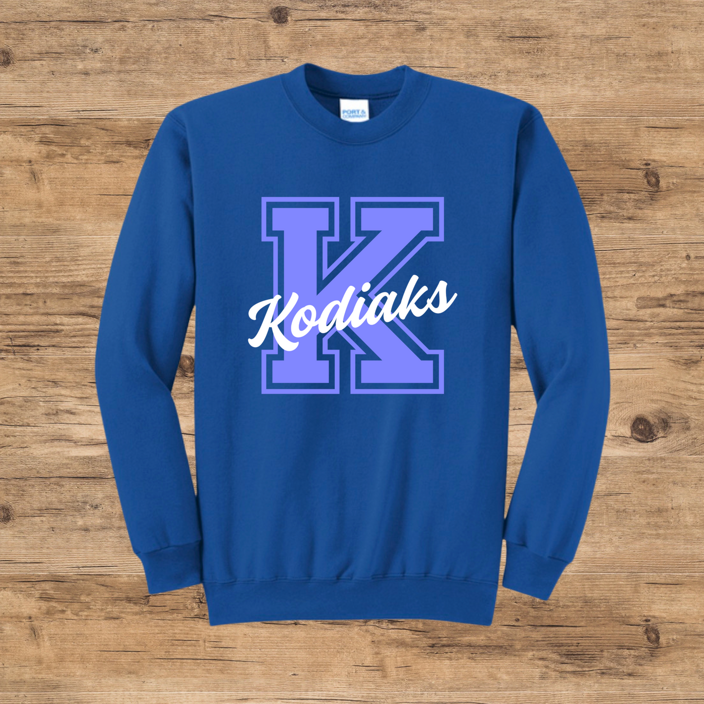 Varsity Letter Mascot Tee + Crewneck