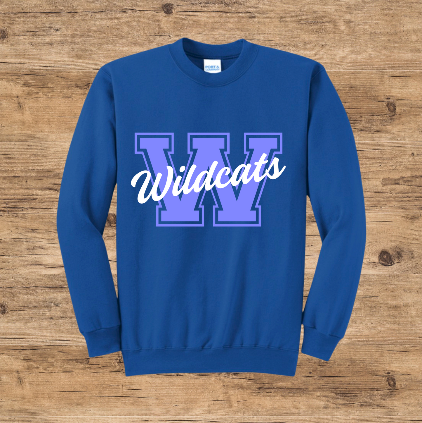 Varsity Letter Mascot Tee + Crewneck
