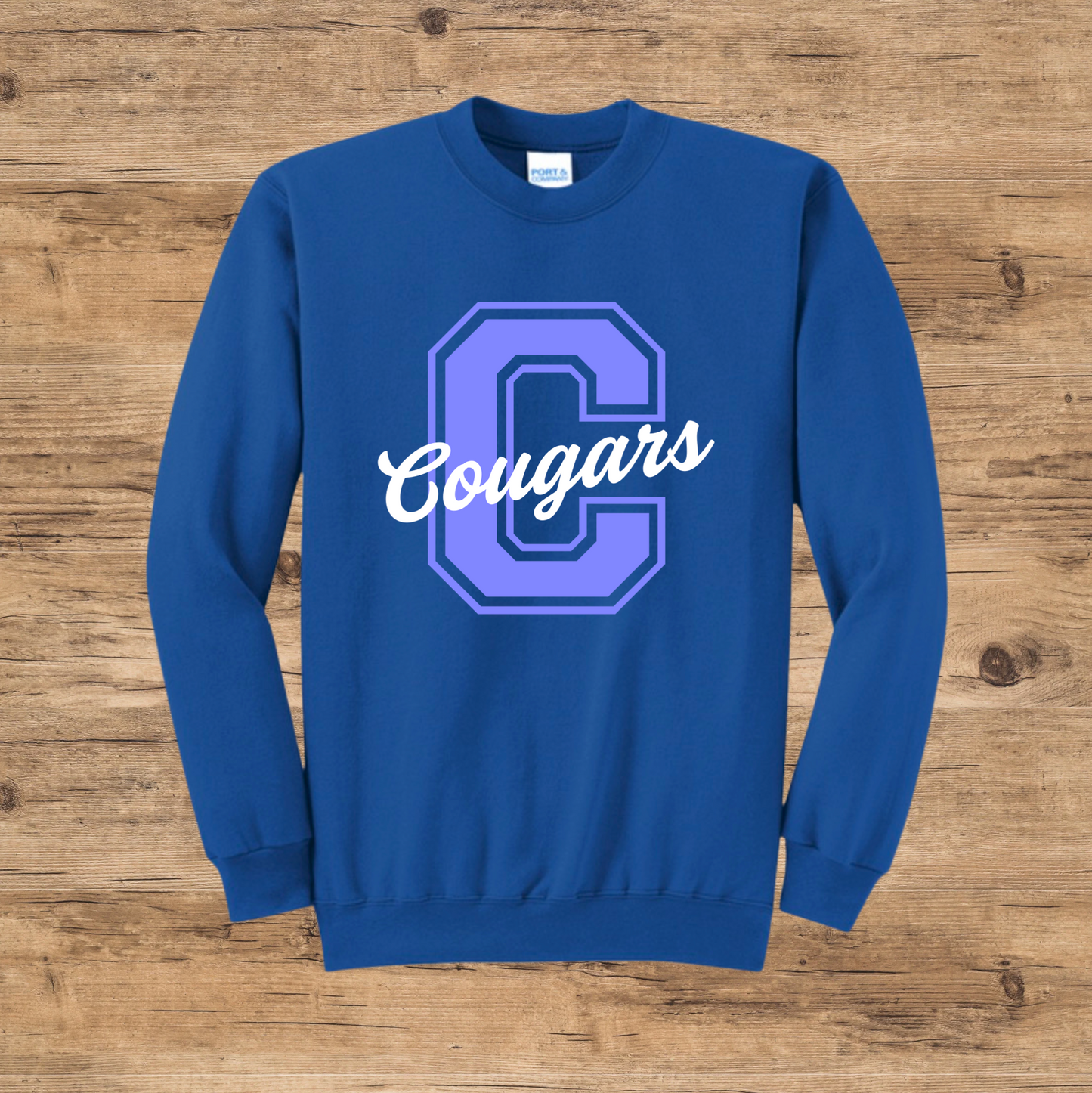 Varsity Letter Mascot Tee + Crewneck