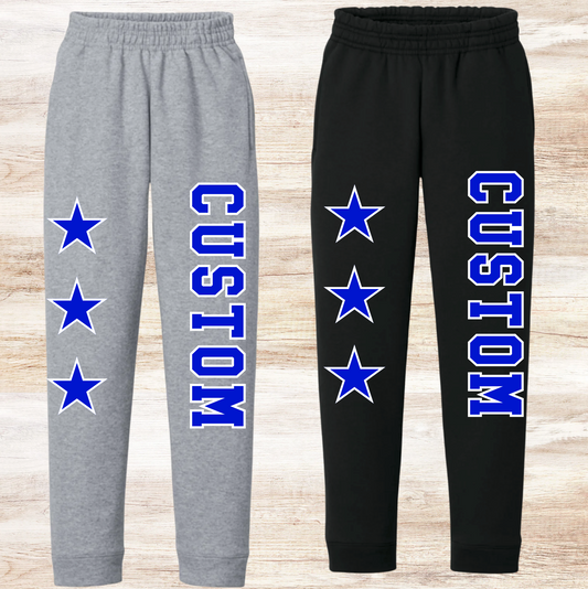 Custom School/Team Spirit Sweatpants | Youth and Adult Sizes
